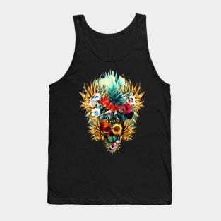 Floral Skull Vivid Tank Top